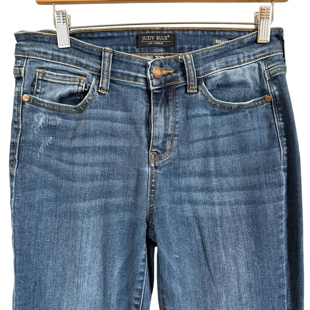 Judy Blue Relaxed Fit Mid Rise Blue Women’s Size 7/28 Style JB82251DK